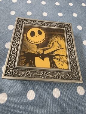 Disney Nightmare Before Christmas Metal Trinket Box Jack Skellington 4"x4" RARE